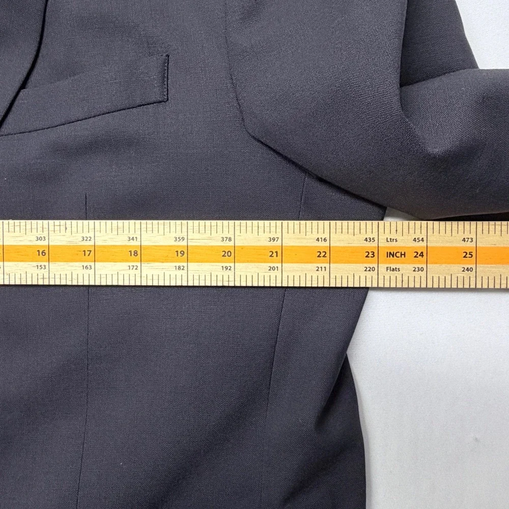 Jos. A. Bank Mens 44L Traveler Collection Navy Blue Wool Blend 2-Button Blazer